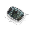 Square Round Pill Case Light Blue Pizza Slice Pill Box Daily 2 Compartment Travel Pill Container for Pocket Purse Portable Medicine Cod Liver Oil Storage Box 2 Times a Day Pill Organizer