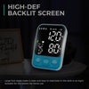Blood Pressure Monitor Upper Arm Monitors for Home Use BP Machine with 2x120 Reading Memory Adjustable Arm Cuff 8.7"-15.7" Large Display with LED Background Light Storage Bag Light Blue