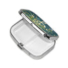 Square Round Pill Case Light Blue Pizza Slice Pill Box Daily 2 Compartment Travel Pill Container for Pocket Purse Portable Medicine Cod Liver Oil Storage Box 2 Times a Day Pill Organizer