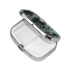 Square Round Pill Case Light Blue Pizza Slice Pill Box Daily 2 Compartment Travel Pill Container for Pocket Purse Portable Medicine Cod Liver Oil Storage Box 2 Times a Day Pill Organizer
