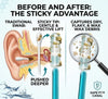 Sticky Ear Cleaners for Adults, Upgraded Sticky Ear Cleaning Stick, Gentle, Visible Ear Care, Reusable Soft, Portable Ear Pick for Kids and Adults with Dust Cover Packaging