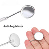 12pcs Dental Stainless Steel Mouth Mirror Head Odontoscope Mirror Reflector Dentist Equipment Oral Teeth Exam Care Mirrors (Size 4)