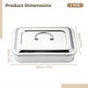 2 Pcs Medical Surgical Trays, Easy Access Handle 201 Stainless Steel Sterilized Plate Box with Lid, Large Capacity Dental Instruments Tray Organizer Holder, for Lab,