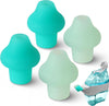 (2-Pair) Calvana Standard Nose Pillows, Silicone Nose Buds, Compatible with Navage Nasal Irrigation Systems and All Navage Nasal Rinse Devices, Includes 2 Light Green and 2 Cyan Green Colors