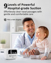 HEYVALUE Nasal Aspirator for Baby, Hospital Grade Nose Sucker with 9 Levels Suction, Night Light and Nursery Rhyme Soothing, Electric Nose Suction for Baby with Food-Grade Silicone Tips Purple