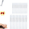 Ear Cleaner Sticky Pick, 24/48PCS Washable Resin Tip Adhesive Ears Digging Stick, Gentle Ear Remover Sticks Prime with Wet Wipes, Reusable Soft Sticky Ear Cleaning Stick for Adults Elder (M, 48PCS)