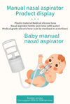 Nasal Aspirator for Baby, Portable Hand Puller Nose Sucker, Quiet Suction Easy to Operate | Reusable | Soft Silicone Nose Cleaner for Fast and Effective Relief of Nasal Congestion in Infant