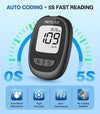 Medilax Blood Glucose Monitor Kit, Blood Sugar Testing Kit with 100 Test Strips & 100 Lancets, Glucometer and Lancing Device, No Coding, 500 Storage Glucose Monitor for Home Use Diabetes Testing