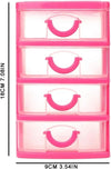 Multi Layer Plastic Storage Box Hair Accessories Jewelry Smile Drawer Cabinet Office Desktop 4 Stack & Carry Multipurpose Portable Container Handled Organizer