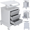 Generic Mobile Ultrasound Trolley Cart 110LBS Load Equipment Organizer Trolley with 3 Drawers 4 Wheels for Hospital Dental Clinics Beauty Salons