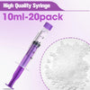 60ml Syringe with Cap, 60cc Plastic Syringes for Liquid, Feeding, Individually Wrapped 10 Pack