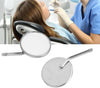 12pcs Dental Stainless Steel Mouth Mirror Head Odontoscope Mirror Reflector Dentist Equipment Oral Teeth Exam Care Mirrors (Size 4)