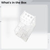 Dental Tool Organizer, Acrylic, Clear Storage Box with 12 Test Tube Holes, Holds Syringes, Braces and Other Equipment, Compact Design