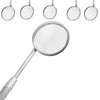 12pcs Dental Stainless Steel Mouth Mirror Head Odontoscope Mirror Reflector Dentist Equipment Oral Teeth Exam Care Mirrors (Size 4)