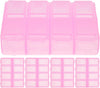 5pcs Portable 8-Compartment Rose Tablet Organizer Box, Compact Daily Medicine Case with Lid, Household Medicine Storage Container for Travel and Home Use