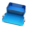 Aluminum Alloy Dental Trays With Silicone Pad To Protect Equipment, Instrument Sterilization Box Surgical Instrument Sterilization Box(13in*9.8in*2.8in)