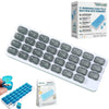 Monthly Pill Organizer with Lid 31 Removable Daily Pills Box Pods Date Reminder One Month 1 Time a Day Travel Portable Large Medicine Case Easy-Open for Vitamins Medications Supplement Fish Oil(#1)