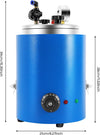 350W Round Wax Injector Machine, Wax Injection Machine 86-230°F Digital Temperature Control Air Pressure Adjustment Dual Nozzles Wax Casting Equipment for Jewelry Dental Models