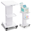 Noverlife Beauty Salon Rolling Cart, Heavy Duty Carbon Steel Esthetician Cart with Wheels Esthetician Trolley for Cavitation Machine Load 260Lbs, Mobile Facial Machine Stand for Spa Equipment Storage