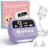 HEYVALUE Nasal Aspirator for Baby, Hospital Grade Nose Sucker with 9 Levels Suction, Night Light and Nursery Rhyme Soothing, Electric Nose Suction for Baby with Food-Grade Silicone Tips Purple