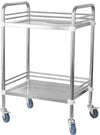 Slim Utility Trolley Cart for Dental Lab & Hospital - 2/3 Layer Stainless Steel Instrument Storage Assembled Surgical Hand Truck Equipment Solutions,