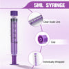 60ml Syringe with Cap, 60cc Plastic Syringes for Liquid, Feeding, Individually Wrapped 10 Pack