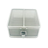 Medical 304 Stainless Steel Instrument Sterilization Basket, Mesh Perforated Baskets Sterilization Tray with Lid and Lock,Cleaning Washing Surgical Instruments Case,for Hospital,30 * 15 * 5cm