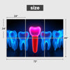 6 Pack Art Acoustic Panels Dental Health Dentist equipment clinic desk Decorative Sound Absorbing Wall Panels 72"x48" Noise Canceling Soundproof Padding Hospital Decor Clinic