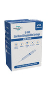 U-100 Disposable Syringe with Needle 1ml / cc (U100 units) 29G x 5/16-inch (8mm), Individually Sealed, Hygienic and Blister Wrapped - U100 29G 8mm (0.3 inch) - (Pack of 30)