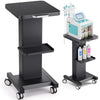 Noverlife Beauty Salon Rolling Cart, Heavy Duty Carbon Steel Esthetician Cart with Wheels Esthetician Trolley for Cavitation Machine Load 260Lbs, Mobile Facial Machine Stand for Spa Equipment Storage