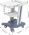 Mobile Ultrasound Trolley Cart with Wheels Equipment Organizer Trolley for Hospital Dental Clinics Beauty Salons