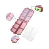 10 Compartment Small Pill Box, Travel Pill Organizer, Travel Medication Holder Dispenser Case Kit, Daily Portable Medicine Vitamin Container (Green)