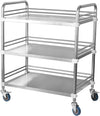 Movable Hand Trucks Trolley Cart Dental Lab Cart,2/3 Layers Stainless Steel Instrument Trolley,Assemble The Surgical Hand Trucks,Equipment Portable Serving Trolley On Whe,