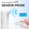 Medical Forehead Thermometer, Rechargeable Thermometer for Adults and Kids, Portable Infrared Digital Thermometer with Fever Alarm and LCD Display, Fast Accurate 1s Instant Results (Black)