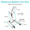 Vive Electric Patient Lift for Home Use with Sling - Portable, Adjustable Medical Patient Lift for Home Use - Electric Sit to Stand Chair for Elderly, Adults & Handicap - Person Floor Transfer Assist