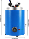 2.2L/5.51LBS Large Capacity Wax Casting Equipment,350W Round Wax Injector Machine, Digital Temperature Control 86-230°F for Jewelry Making, Dental Models