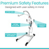 Vive Electric Patient Lift for Home Use with Sling - Portable, Adjustable Medical Patient Lift for Home Use - Electric Sit to Stand Chair for Elderly, Adults & Handicap - Person Floor Transfer Assist