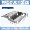 4 Pcs Medical Surgical Trays with Handle Grip and Lid 12 Inch Sterilized Metal Box Dental Instruments Organizer Holder 201 Stainless Steel Tray for Dental Instruments Medical Surgical