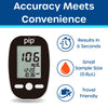 Pip Glucose Monitor Kit with 150 Test Strips and 160 Lancets - Complete Blood Sugar Testing Kit for Diabetes Care at Home | Includes Glucometer, Lancing Device, Travel Case & Diabetic Test Strips