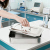 2 Pcs Medical Surgical Trays, Easy Access Handle 201 Stainless Steel Sterilized Plate Box with Lid, Large Capacity Dental Instruments Tray Organizer Holder, for Lab,
