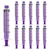 60ml Syringe with Cap, 60cc Plastic Syringes for Liquid, Feeding, Individually Wrapped 10 Pack
