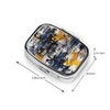 Square Round Pill Case Pirate Characters Pill Box Daily 2 Compartment Travel Pill Container for Pocket Purse Portable Medicine Cod Liver Oil Storage Box 2 Times a Day Pill Organizer