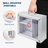 Lockable Wall Mounted Medicine Cabinet, Secure Metal First Aid Box with Handle & Key, Portable, Childproof Medical Storage for Bathroom, 11.42"x4.33"x9.84", Silver