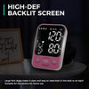 Blood Pressure Monitor Upper Arm Monitors for Home Use BP Machine with 2x120 Reading Memory Adjustable Arm Cuff 8.7"-15.7" Large Display with LED Background Light Storage Bag Pink