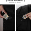 Owl on A Branch Pill Case Portable Medicine Organizer Compact Travel Pill Box Small Metal Medicine Box for Purse Pocket Pill Container Holder 2 Compartments Medication Holder