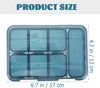DOITOOL Portable Pill Organizer Case Weekly Medicine Storage Box Small Travel Pill Container with Lid Blue Compact Mobile Medication Holder for Daily Use