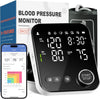 Smart Blood Pressure Monitor with Bluetooth, Automatic Upper Arm BP Machine for Home Use, Large Cuff (8.7”-16.5”), 2x120 Memory, Backlit LED Display, Storage Bag Included, Black
