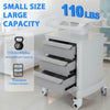Generic Mobile Ultrasound Trolley Cart 110LBS Load Equipment Organizer Trolley with 3 Drawers 4 Wheels for Hospital Dental Office