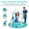 Vive Electric Patient Lift for Home Use with Sling - Portable, Adjustable Medical Patient Lift for Home Use - Electric Sit to Stand Chair for Elderly, Adults & Handicap - Person Floor Transfer Assist