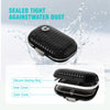 Personal Pill Organizer 2PACK- Medicine Pill Case with Medicine Tracker, Waterproof Pill Box, 7 Compartments, Foldable Design (Black& White A)
